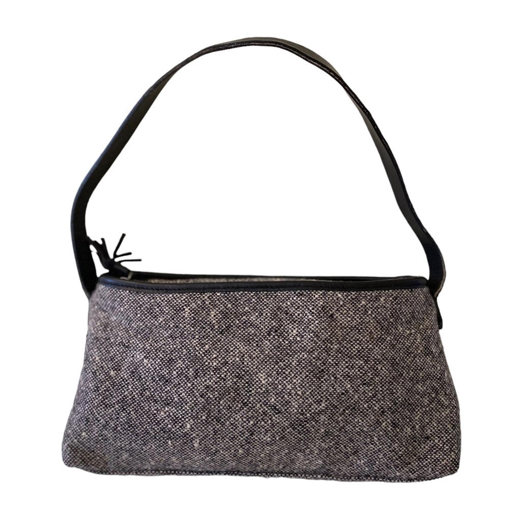 Banana Republic Y2K Tweed black white grey shoulder bag GUC